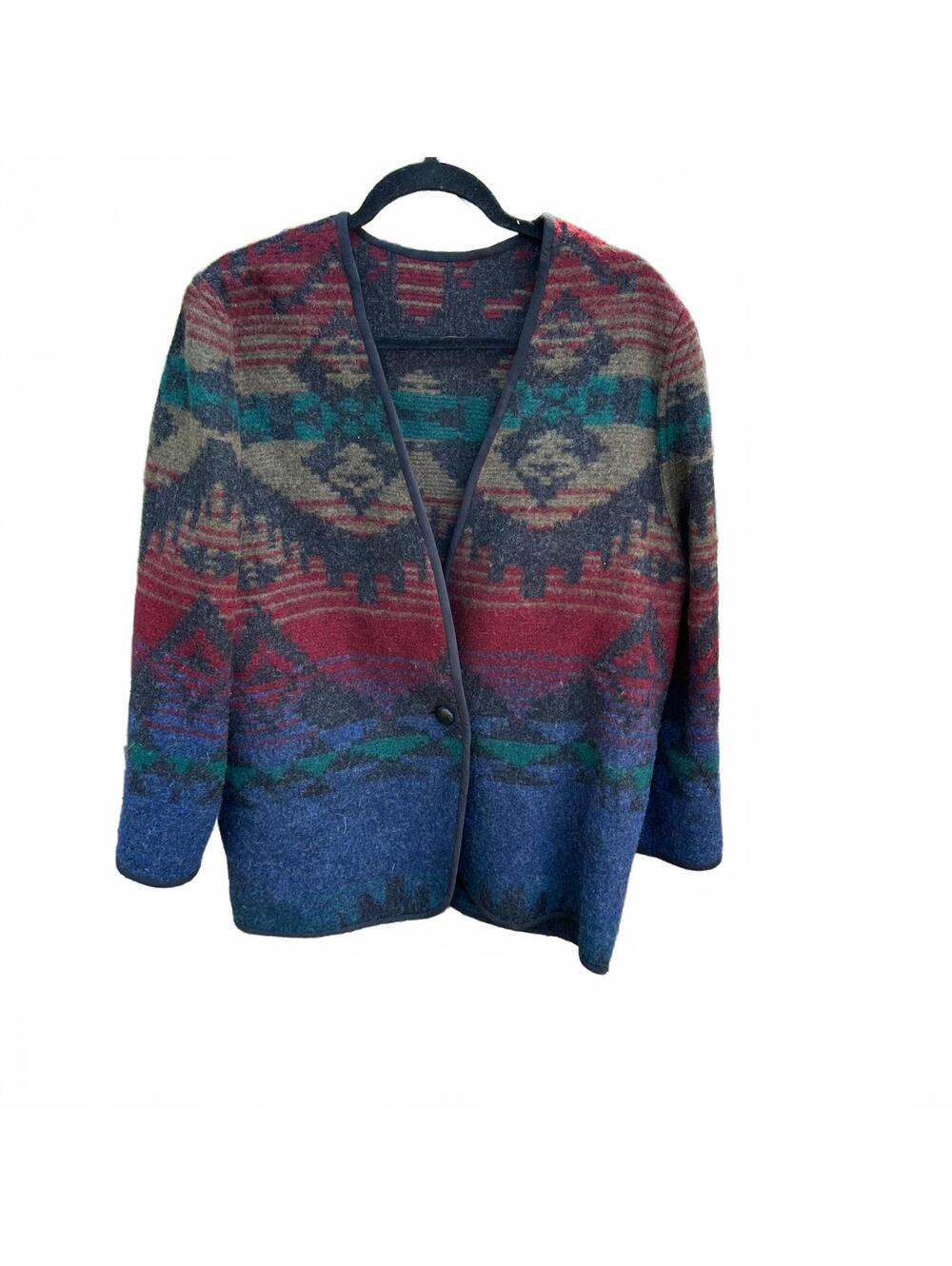 Rare Vintage Woolrich 2-Piece Southwestern Aztec Wool Blanket Jacket and Reversb